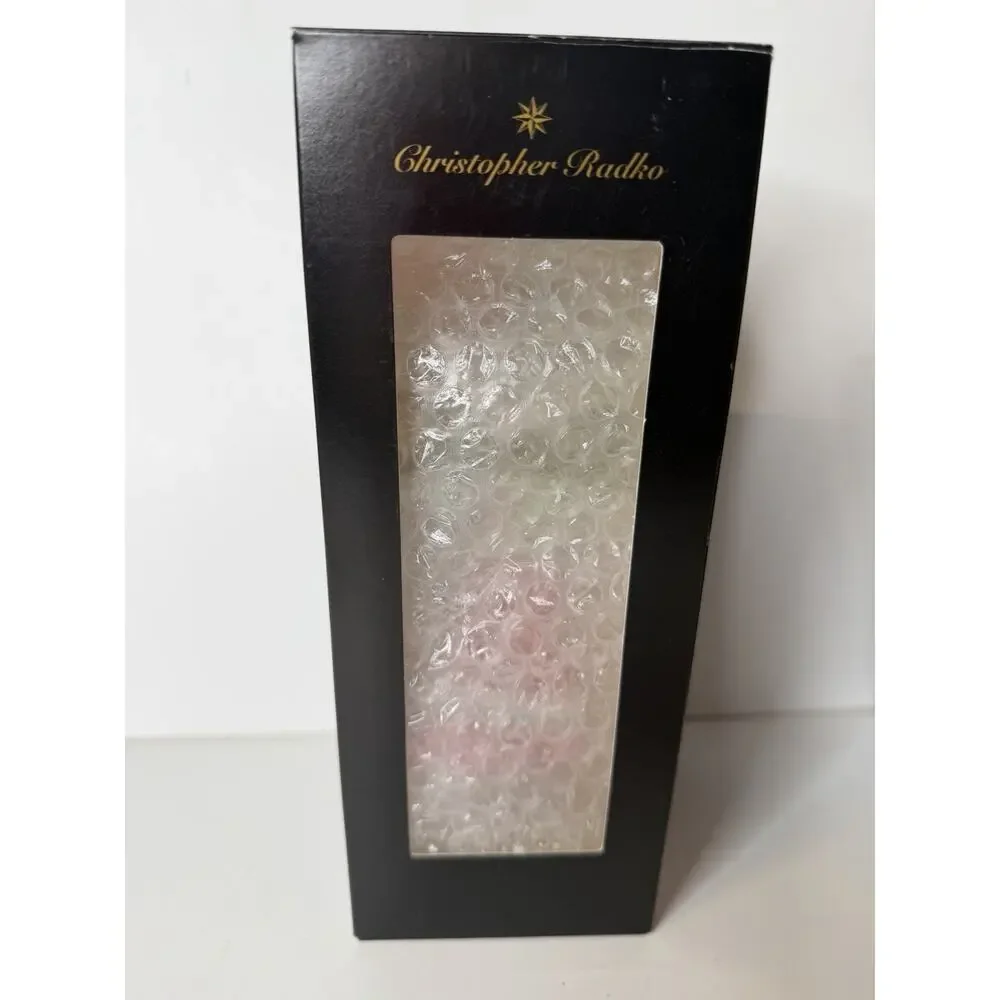 Christopher Radko Ribbon Ring Ding Glass Ornament 2001 Poland NWT Tag & Box